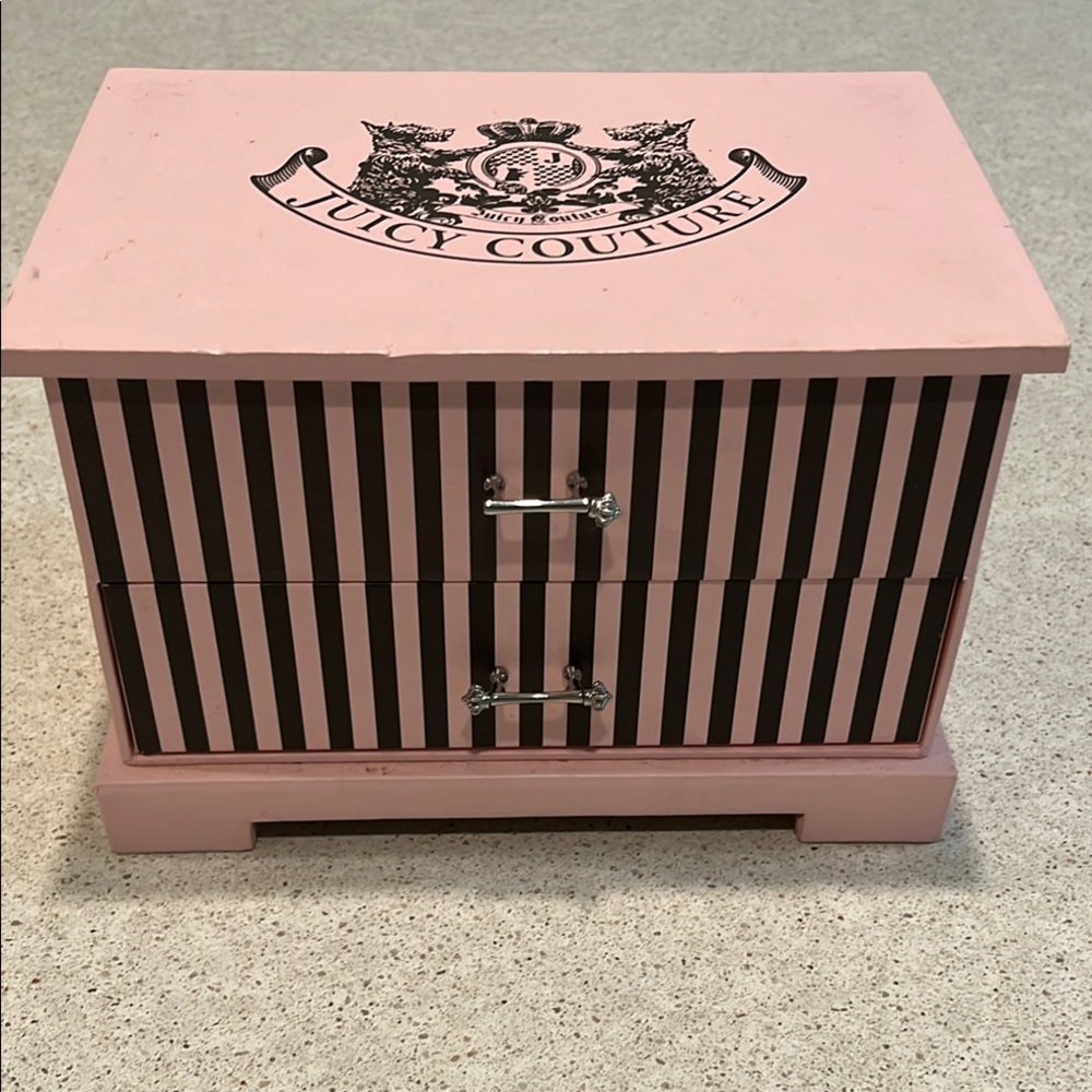 Juicy Couture Pink and Black Jewelry Box